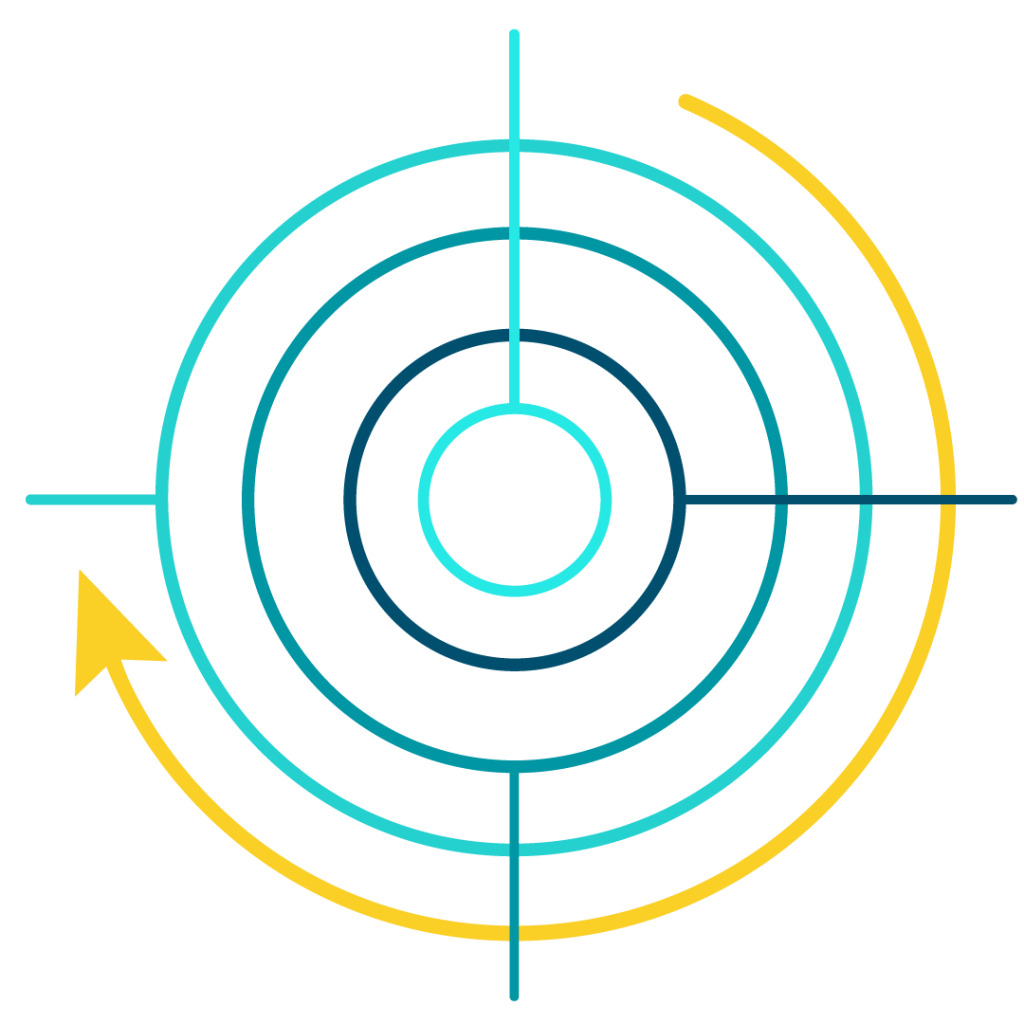 Image coaching bien-être représentant un cercle avec une flèche allant dans le sens horaire